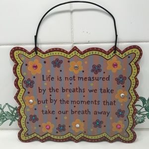 Beautiful plaque with inspirational quote